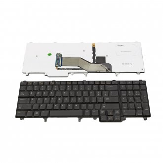 Πληκτρολόγιο Dell Latitude E5530 E6520 Precision M4700 M6700, Μαύρο, χωρίς Pointing Stick με Backlit, US/UK