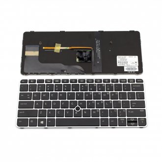Πληκτρολόγιο HP EliteBook 820 G3, Μαύρο Ασήμι, με Pointing Stick με Backlit, US/UK