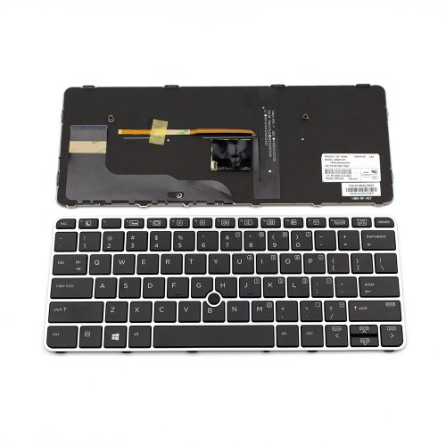 Πληκτρολόγιο HP EliteBook 820 G3, Μαύρο Ασήμι, με Pointing Stick με Backlit, US/UK