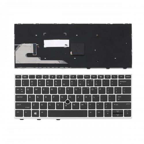 Πληκτρολόγιο HP EliteBook 830 G5, Μαύρο Ασήμι, με Pointing Stick, US/UK