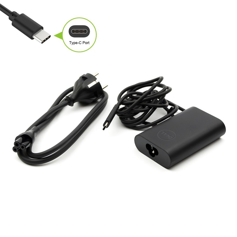 Зарядно устройство за лаптоп Dell Type-C + Power Cable 5V / 20V 2A / 2.25A 10W / 45W