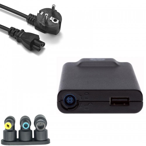 Incarcator universal original pentru laptop HP Notebook - 19.5V / 3.33A / 65W + USB 5V / 1.5A + Cablu de alimentare EU