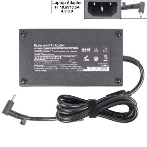 Φορτιστές Laptop HP Notebook - 19.5V / 10.3A / 200W (4.5 x 3.0 x 0.7mm) Blue tip - Αντικατάσταση