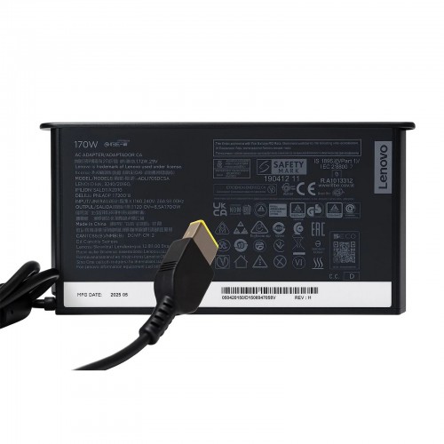 Γνήσιος φορτιστής φορητού υπολογιστή Lenovo - 20V / 8.5A / 170W - (Square Tip / Slim Design) Γνήσιος φορτιστής φορητού υπολογιστή Lenovo - 20V / 8.5A / 170W - (Square Tip / Slim Design)