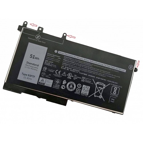 φορητό υπολογιστή μπαταρίας Dell 11.4V, 51Wh (3 κύτταρα) 93FTF - Αντικατάσταση