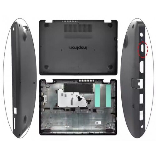 Carcasa inferioara Dell Inspiron 14 3480 3481 3482 + Type-C - Negru