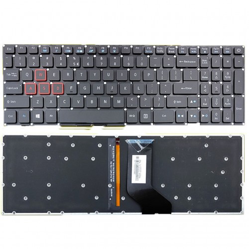 Tastatura Acer Predator Helios 300 G3-571 G3-572 PH315-51 PH317-51, Neagra, Fara Rama, Cu iluminare, US/UK