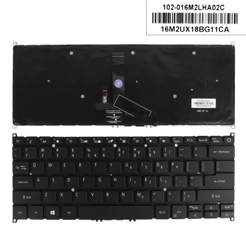 Tastatura Acer Swift 3 SF313-51 SF313-51-A34Q SF313-51-A58U, Neagra, Fara Rama, Cu iluminare, US/UK
