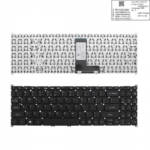 Tastatura Acer Swift SF315-51 SF315-52 SF315-41, Neagra, Fara Rama, US/UK
