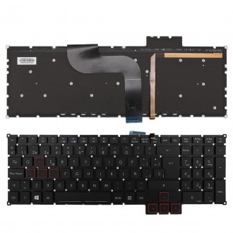 Πληκτρολόγιο Acer Pτο κόκκινοator 17 G5-793 G9-791, Μαύρο με Backlit, UK - Original
