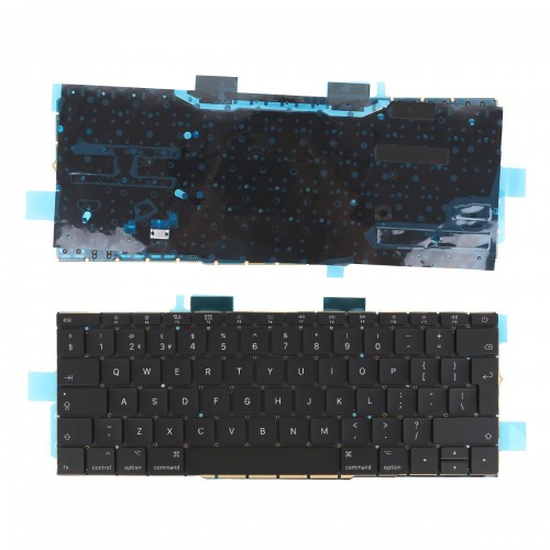 Tastatura Apple MacBook Pro 13.3 A1708, Neagra, Fara Rama, Cu iluminare, UK