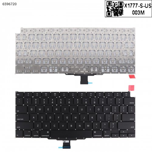 Πληκτρολόγιο Apple MacBook Pro A2179, Μαύρο,Για μοντέλα με Backlit, US