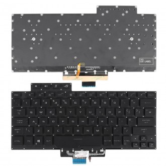 Tastatura Asus ROG Zephyrus G14 GA401 GA401U, Neagra, Fara Rama, Cu iluminare, US/UK Type 2
