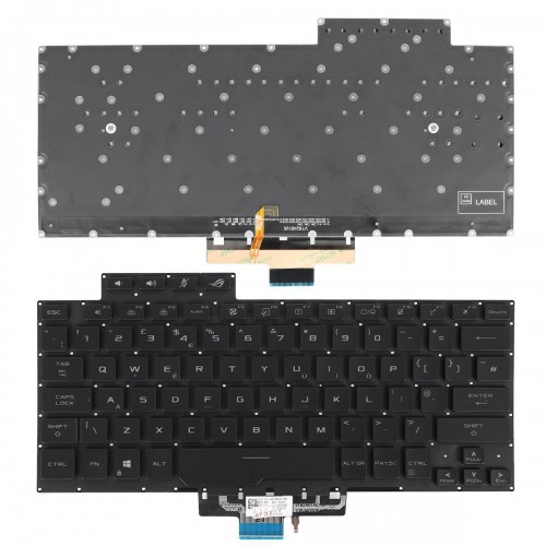 Клавиатура за лаптоп Asus ROG Zephyrus G14 GA401 GA401U Black Without Frame With Backlit  / Черна Без Рамка с Подсветка с Малък Ентър US Вариант 2