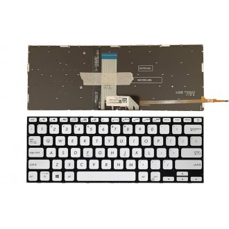 Πληκτρολόγιο Asus VivoBook 14 X409 X409F X409D X409U X409UA, Ασήμι, US, Backlit