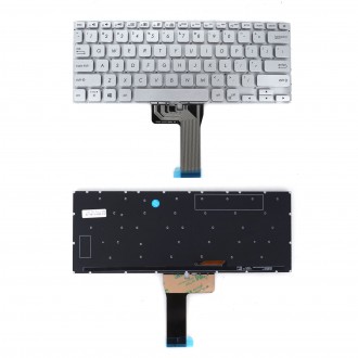 Πληκτρολόγιο Asus VivoBook X412 X412DA X412F X412FA, Ασήμι, US/UK, Backlit