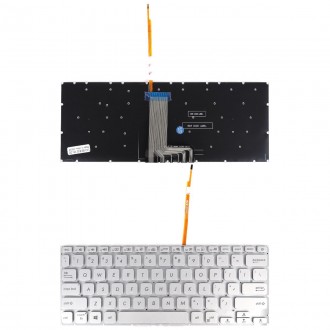 Tastatura Asus VivoBook 14 X415 X415J X415JA, Argint, Fara Rama, US/UK, Backlit