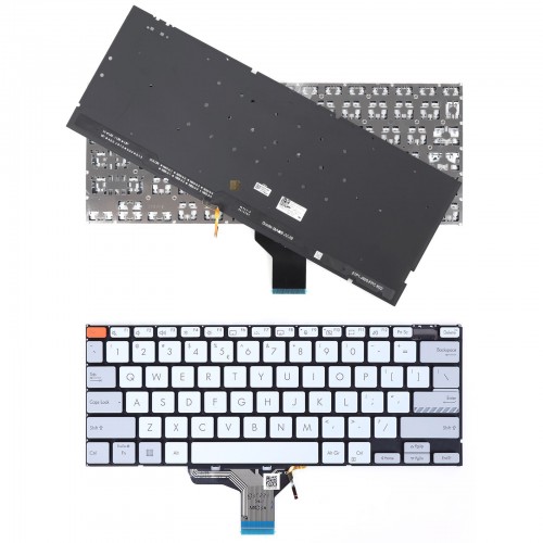 Tastatura Asus VivoBook Pro 14X N7401, Alb, Fara Rama, US/UK, Backlit