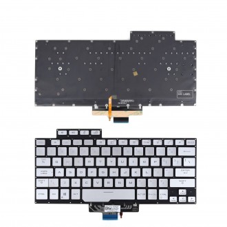Πληκτρολόγιο Asus ROG Zephyrus G14 GA401 GA401U, Ασήμι με Backlit, US Type 1