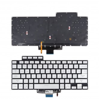 Tastatura Asus Zephyrus GA503 GA503Q GA503QR, Argintie, Fara Rama, US, Backlit