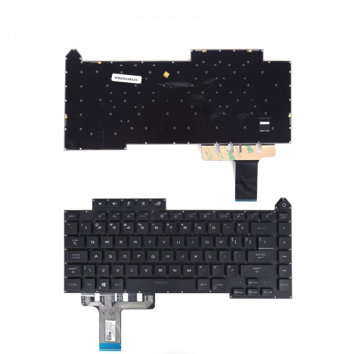 Клавиатура за лаптоп Asus ROG Strix G15 G513 G513Q G513QY G513QM G533 Черна Без Рамка с Малък Ентър, С RGB Подсветка (Вариант 2)
