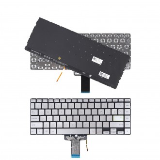 Πληκτρολόγιο Asus VivoBook Flip 14 TM420 TP420 TP470, Ασήμι, με Backlit US