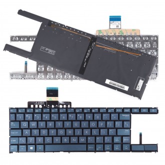 Tastatura Asus ZenBook Duo UX481, Albastru, Fara Rama, Cu iluminare, US