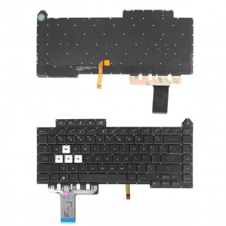 Tastatura Asus ROG Strix G15 G513 G513Q G513QY G513QM G533, Neagra, Fara Rama, Cu iluminare, US Type 1