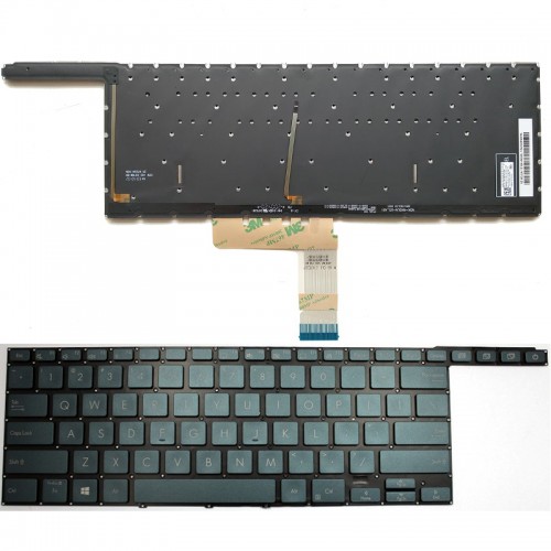 Tastatura Asus ZenBook Pro Duo 15 UX581 UX581G, Albastru, Fara Rama, Cu iluminare, US