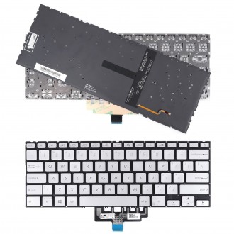 Πληκτρολόγιο Asus ZenBook UX434 UX434F UX434FA, Ασήμι με Backlit, US