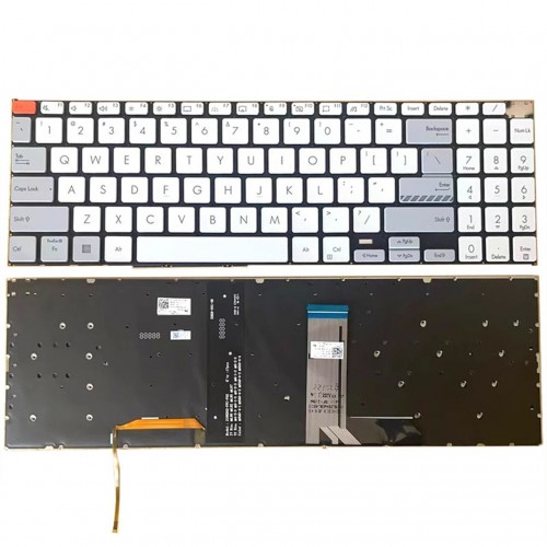 Tastatura Asus VivoBook Pro 15X K6501Z K6501ZM M6501, Argint, Fara Rama, US/UK, Backlit