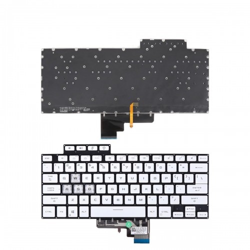 Tastatura Asus TUF Gaming Dash FX516 FX516P FX516PC, Alb, Fara Rama, US/UK, Backlit