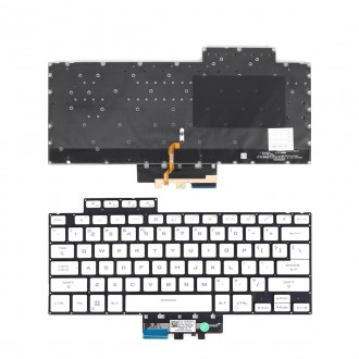 Tastatura Asus ROG G14 GA402 GA402R GA402RJ, Alb, Fara Rama, cu iluminare US/UK