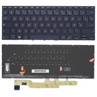 Tastatura Asus ZenBook Flip UX362 UX362FA UX362CA - Fara Rama, Cu iluminare, US (Original)