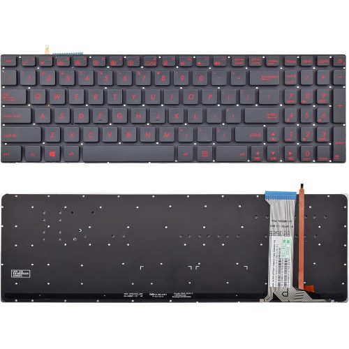 Tastatura Asus G551JW G771 N551, Neagra, Fara Rama, Cu iluminare, US + BG