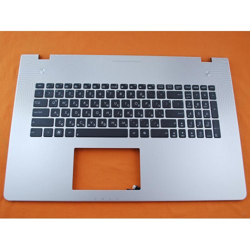 Carcasa superioara Asus N56 N56VM N56DP N56VZ N76 N76VM 17, Neagra, Cu Rama Arginitie, US/UK (+BG Print)