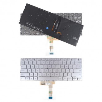 Πληκτρολόγιο Asus VivoBook X432 S432 ZenBook UX432, Ασήμι, US, Backlit