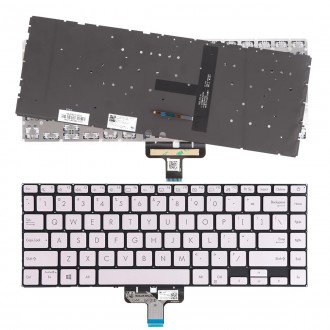 Tastatura Asus ZenBook UX435 UX435E UX435EGL, Argintie, Fara Rama, US, Backlit