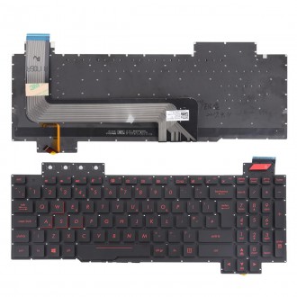 Πληκτρολόγιο Asus ROG Strix GL503VS FX503VM, Μαύρο,Imprimare rosie με Backlit, Original, UK