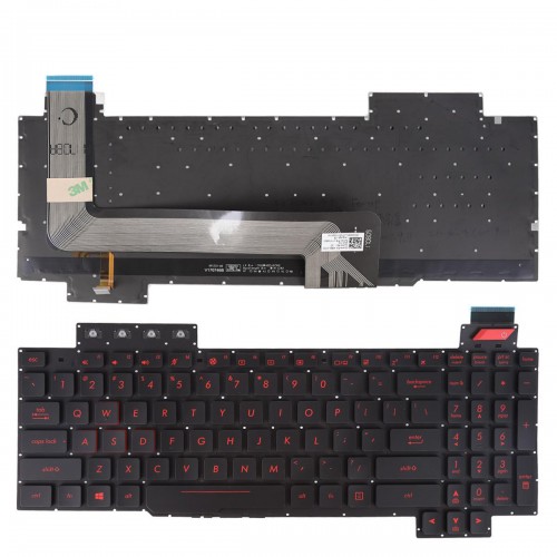 Tastatura Asus ROG Strix GL503VS FX503VM, Neagra, Fara Rama, Imprimare rosie, Cu iluminare, Originala, US