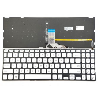 Tastatura Asus X515 X515DA X515EA, Argintie, Fara Rama, US, Backlit
