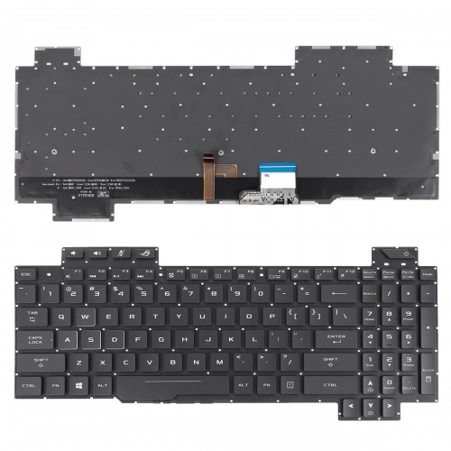 Tastatura Asus ROG Strix GL503GE GL703GE GL703GM, Neagra, Fara Rama, Cu iluminare, Type 2, US