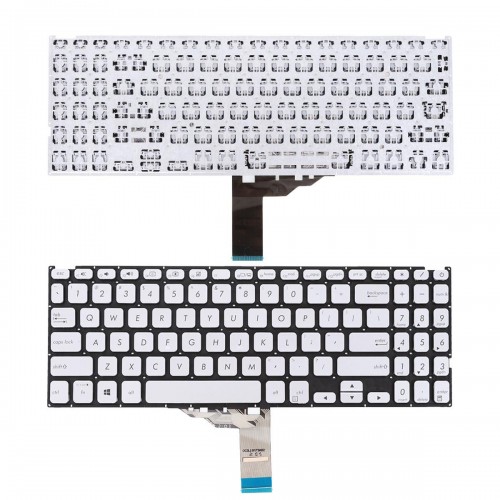 Πληκτρολόγιο Asus VivoBook X512 X512FA X512DA X512UA, Ασήμι, US ( +BG Print)