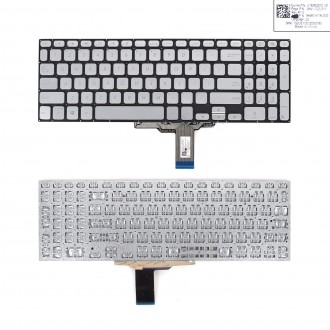 Tastatura Asus VivoBook X712 X712DA X712EA X712EQ, Argint, Fara Rama, US/UK, Backlit