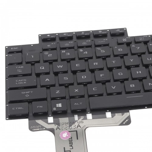 Tastatura Asus ROG 5R Plus G713 G713Q G713QE G713QM, Neagra, Fara Rama, Cu RGB - Per Key iluminare, US