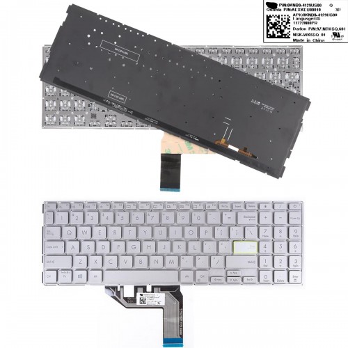 Клавиатура за лаптоп Asus VivoBook 15 S533 X513 M513 M5600IA E510 Black Without Frame / Черна Без Рамка С Малък Ентър US