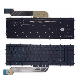 Πληκτρολόγιο Dell Inspiron Gaming 15-7566, Μαύρο με Backlit Μπλε