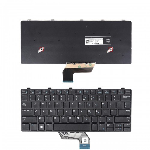 Πληκτρολόγιο Dell Latitude 3180 3189 3380, Μαύρο, US/UK
