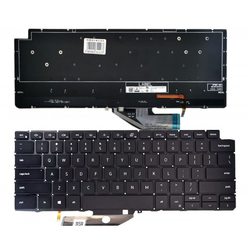 Πληκτρολόγιο Dell XPS 13 7390 9310 P103G 2-in-1, Μαύρος με Backlit, US