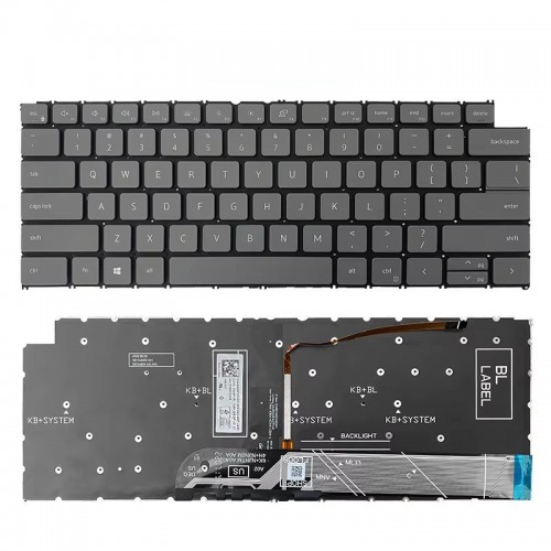 Πληκτρολόγιο Dell Inspiron 5310 5410 5420 7415 7420 7425 2-in-1, Γκρί, Backlit, US/UK